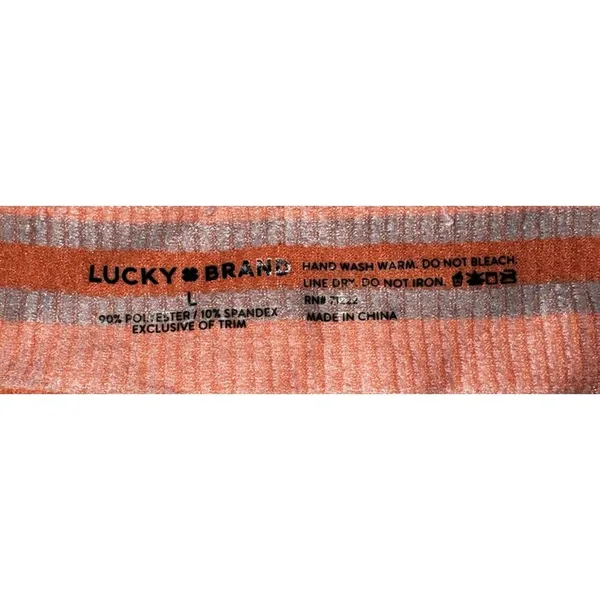 Lucky Brand Striped Bandeau Strapless Bra Size L - Image 3