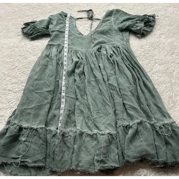 Sea Gypsies Womens Flare Dress in Jaidete Sage Green Sz XS Cottage Fairy Core - Image 4