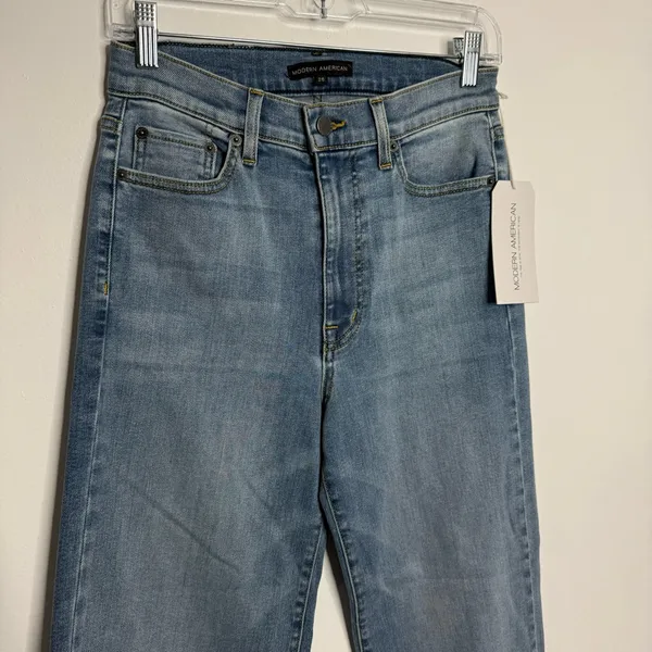 NWT Anthropologie Modern American Savannah‎ High Rise Wide Leg Cape Blue Size 26 - Image 3