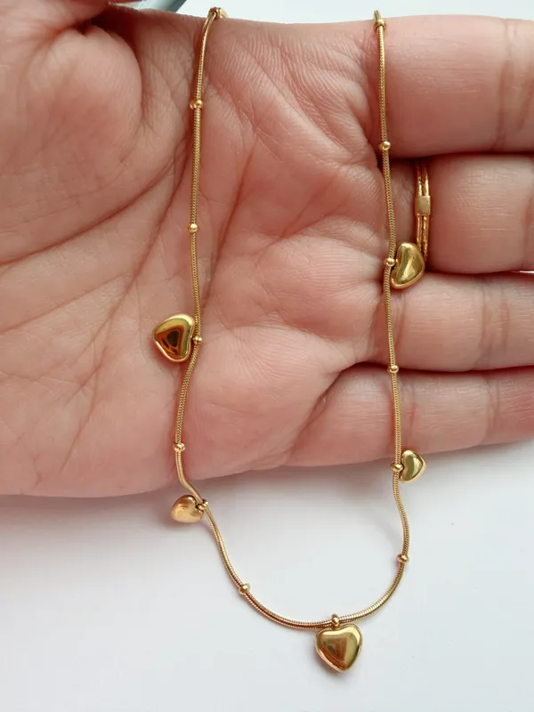 Gold Heart necklace - Image 2