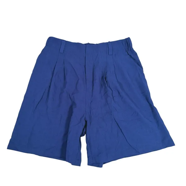 Halara High Waisted Trouser Shorts Size Large Navy Blue Pleated Preppy Coastal - Image 3