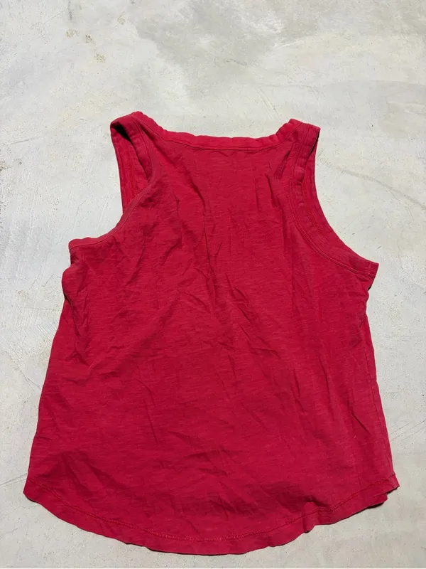 Madewell Women’s Red Tank Top - Casual Scoop Neck cotton large - Image 3