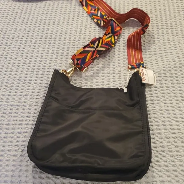 Stylish Black Bag with Multicolor Strap (28) - Image 3