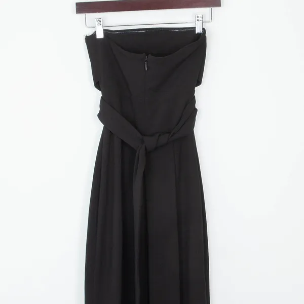 Lulus Womens Evening Maxi Dress XS Black Strapless Crisscross‎ Front Slit - Image 9