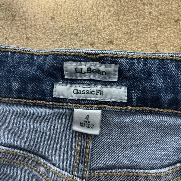 LL Bean Classic Fit Gorpcore Granola Girl Denim Jeans Womens 4 Med Wash 518710‎ - Image 4