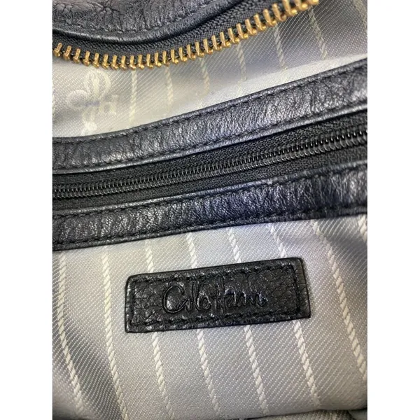 Cole Haan Black Leather Shoulder Hobo Slouchy Handbag Purse - Image 8