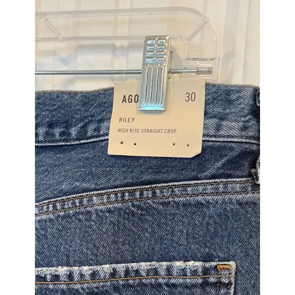 Agolde Riley High Rise Straight‎ Crop Jeans Size 30 - Image 7