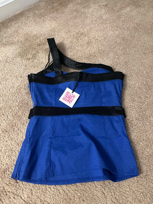 Asymmetrical Going Out Top Blue - Image 2