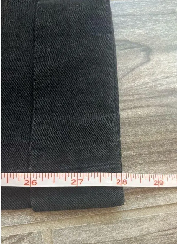 Joie EUC Black Wide Leg Cuffed Y2K Jeans Sz 4 - Image 6