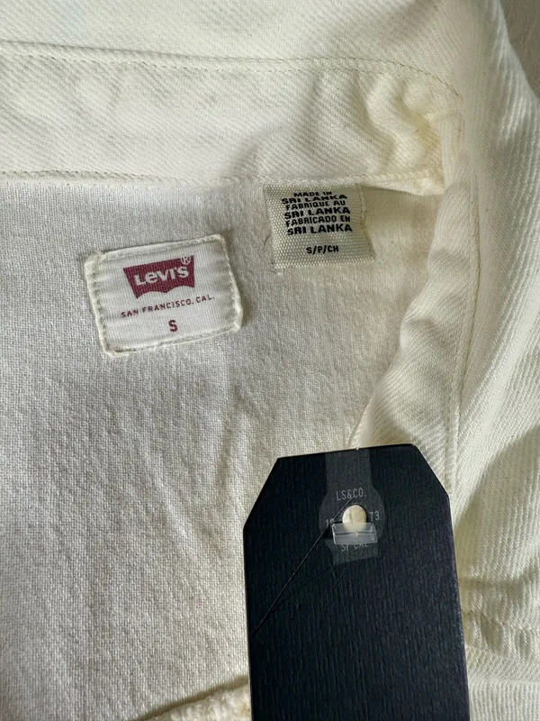 Levi's L93808 Womens White Ainsley Denim Utility Dress Size Small (NWT) - Image 3
