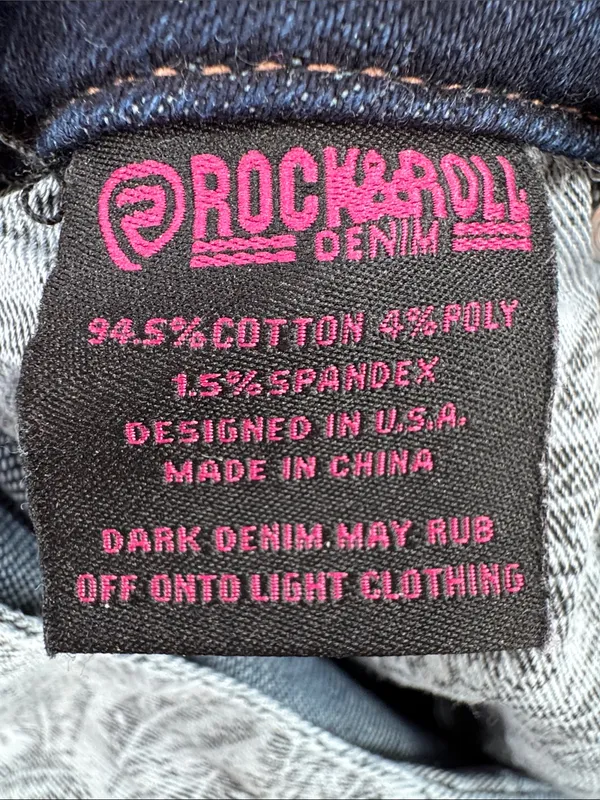 Rock & Roll Denim Women's Blue Boot Cut Jeans 30x34 med wash western high rise - Image 11
