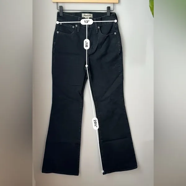 Madewell The Perfect Vintage Flare Jean in Sherborn Wash Black Denim - Image 7