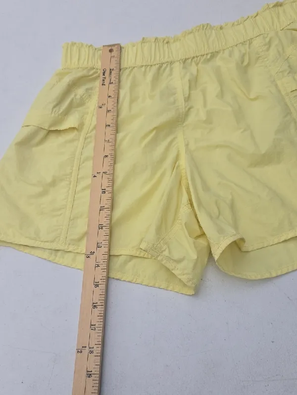 FP Movement by Free People Pale Yellow Athletic Shorts with Pockets - Image 4