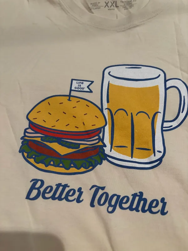 Life is good better together burger and beer tshirt - Image 7