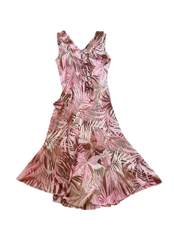 Vintage Midi Dress Ruffle Y2K Fairy Feminine Ethereal Coquette Semi Sheer - Image 2