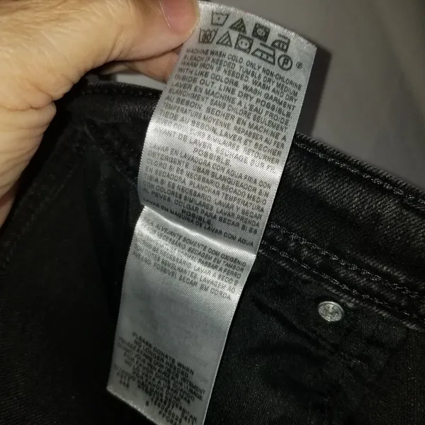 Levi's 505 Straight Leg Jeans Women's Size 12M Soft Black Stretch Denim Mid-rise - Image 15