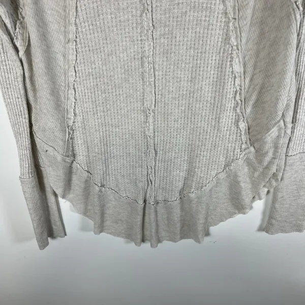 Free‎ People Tops Womens XS Oversized Laguna Thermal Ivory Thermal Top Boho - Image 8