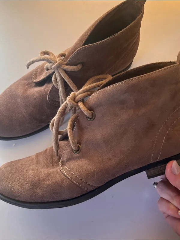 Women’s Lace-Up Suede Ankle Boots in Brown - Image 3