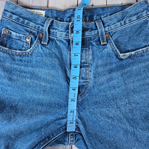 Levis Premium 501 Original 90s Straight Leg Jeans Medium Wash Blue W24 L30 A1959 - Image 12
