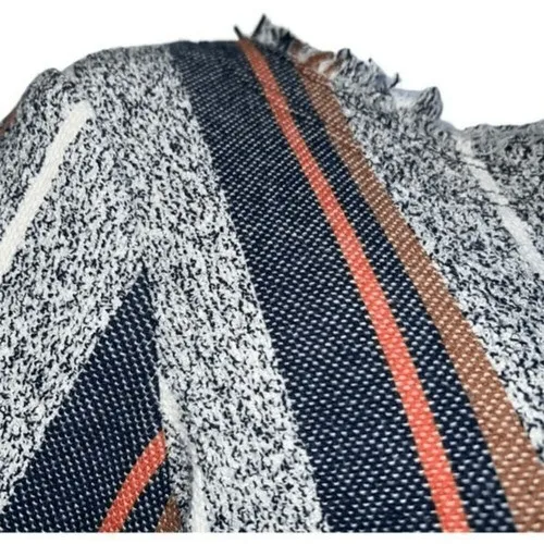 ANN TAYLOR Boucle Tweed‎ Fringe Hems Stripe Print S/S Top NWOT XS - Image 6