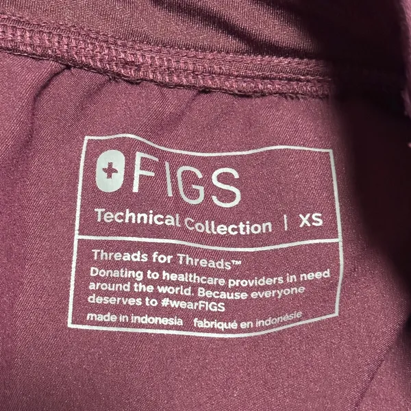 Figs High Waisted Zamora Joggers Size XS Deep Purple PO 4500 - Image 4