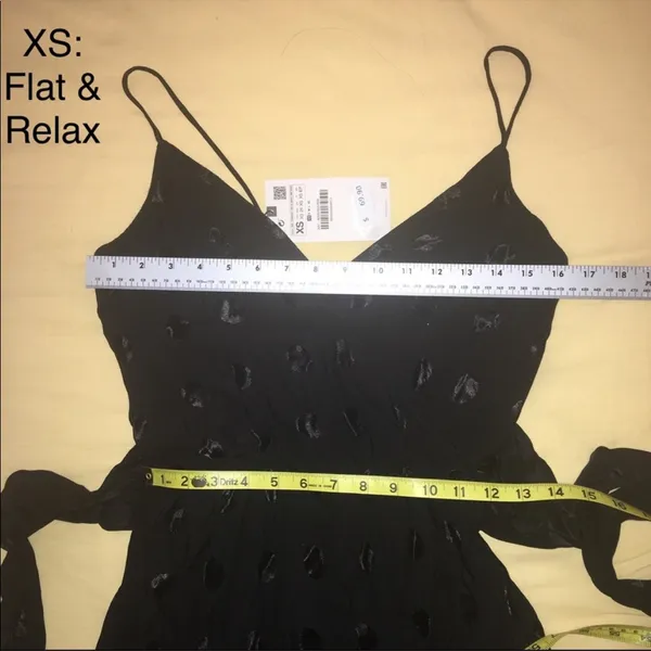 Zara Black Polka Dot Midi Slip Dress - Image 9