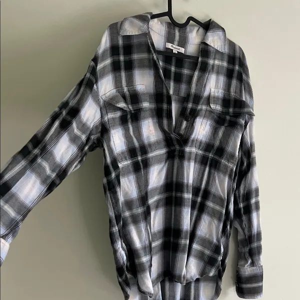 NWOT madewell Popover Shirt in Plaid - Image 4