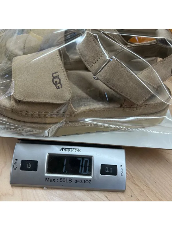 UGG Goldenstar Platform Sandals Beige Suede Bohemian California Casual Size 9 - Image 10