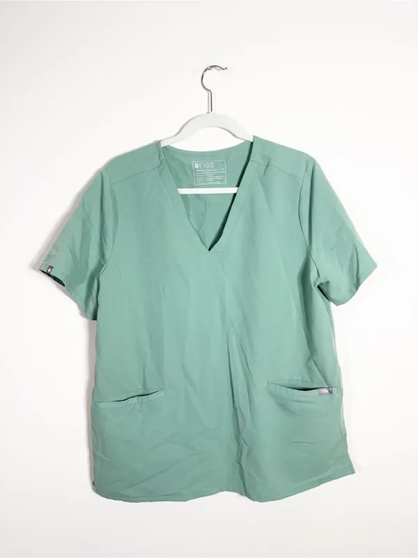Figs Casma Three-Pocket Scrub Top Jade Green XL - Image 2
