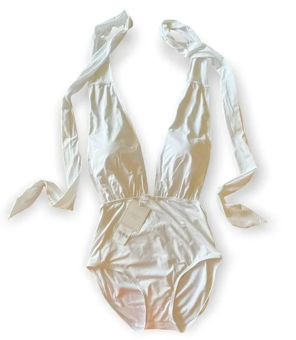 ZOMONETI White One Piece Swimsuit White Size L - Image 2