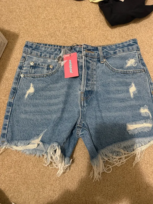Edikted Jean Shorts Blue - Image 2