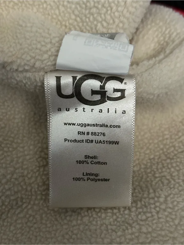 UGG Women's Plush Purple Plaid Robe with Sherpa Trim SM - Image 10