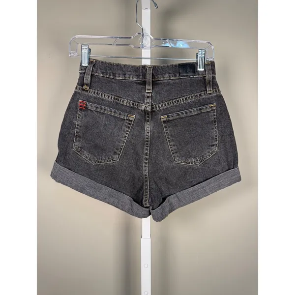 BDG Urban Outfitters Mom Shorts 25 High‎ Rise Cuffed Black Denim Festival Y2K - Image 3