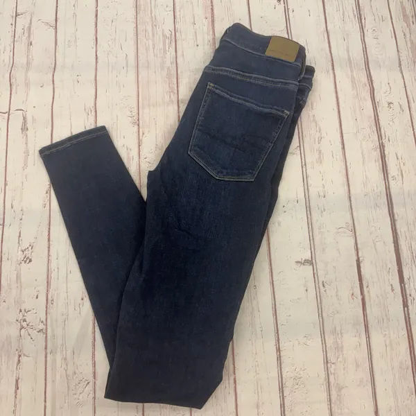 American Eagle Skinny Jeans Next Level Stretch Size 6 R Dark Blue Denim - Image 3