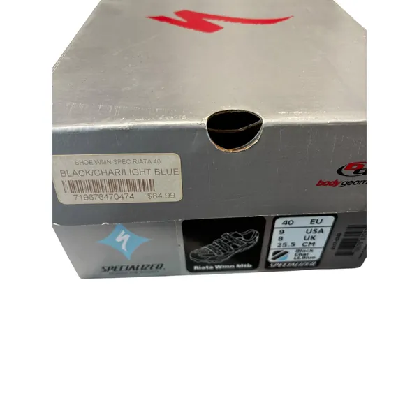 Specialized Riata MTB Shoes Size 40 Black‎ Blue Women's Mountain Bike Cycling - Image 8