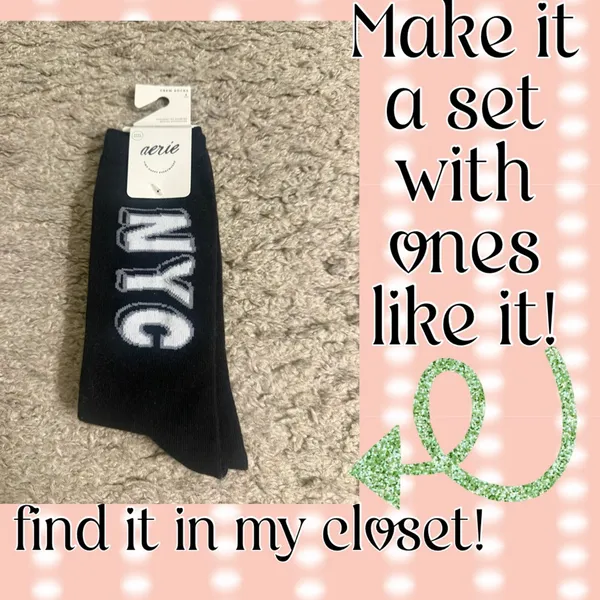 Aerie White NYC New York Iconic Snack Foods Crew Socks - Image 6