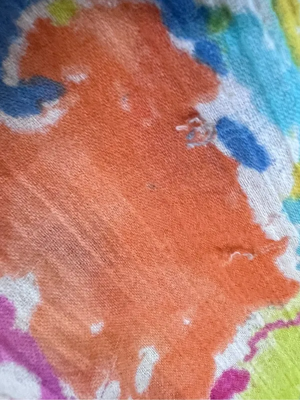 Lauren Ralph Lauren Orange Floral Paisley Peasant Blouse L 100%cotton - Image 11