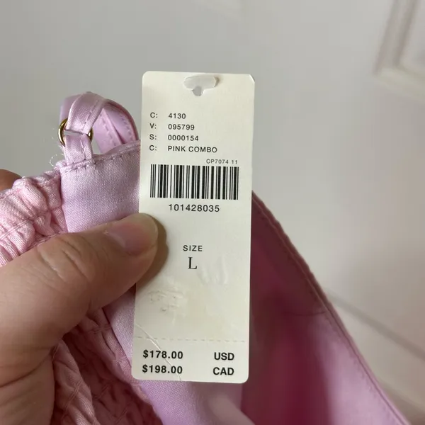 BNWT Maeve Baby Pink Hot Pink Rose Printed Babydoll Mini Dress - Image 12