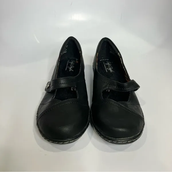 Soft style by hush puppies black leather mary Jane Shoes size 8.5‎ - Image 3