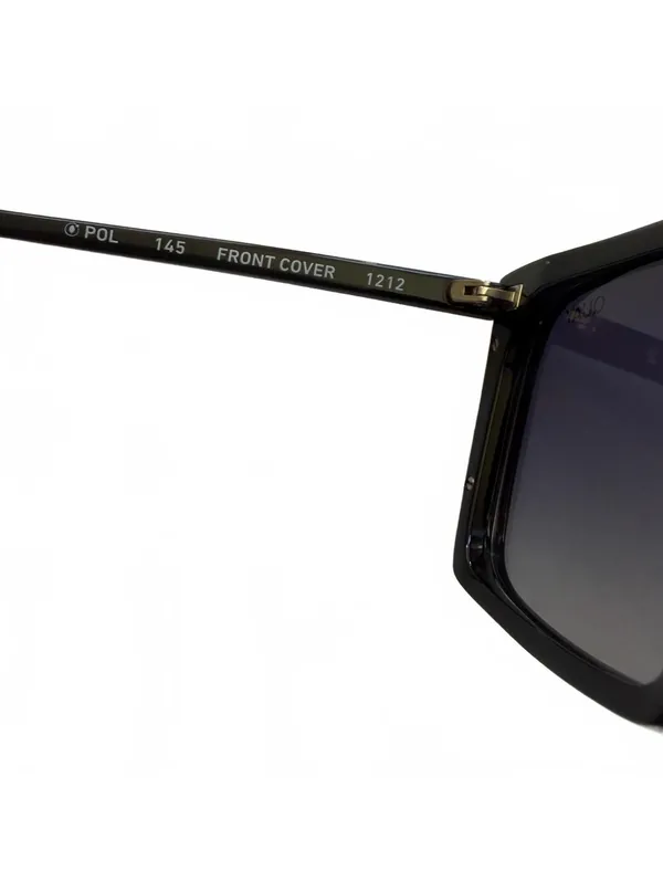 Quay Australia Front Cover Sunglasses Square Polarized Black Smoke - Image 6