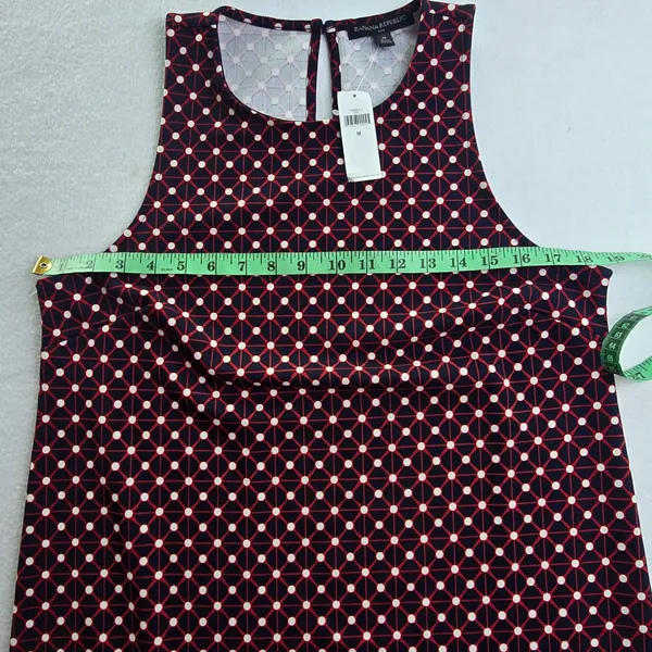 Banana Republic NWT Womens‎ Navy Red Geometric Sleeveless Shift Dress Medium - Image 6