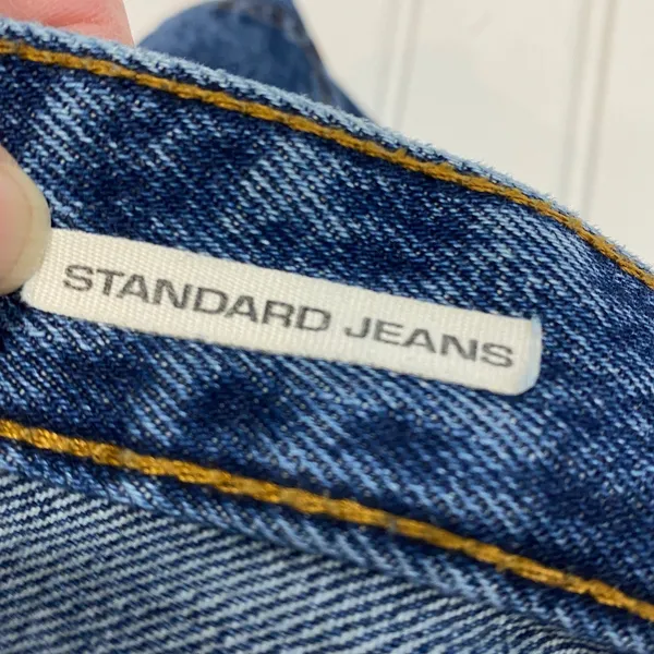 Pull & Bear High Waist Tapered Jeans US 30 Blue Vintage Wash Denim‎ Fall Autumn - Image 6