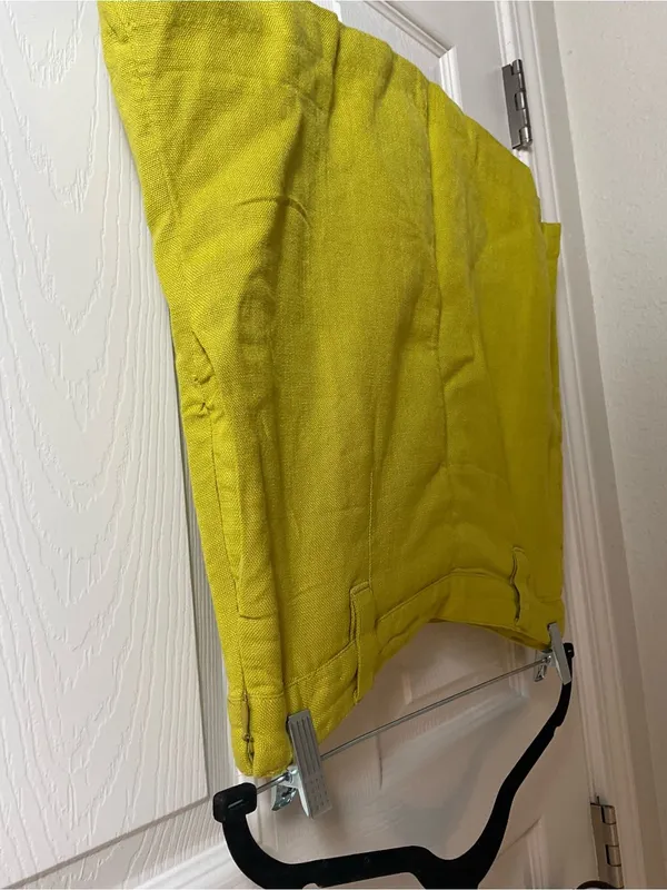 Free People Can't Blame Me Linen Blend Mini Skirt Size 6 Lime Yellow Mini - Image 4