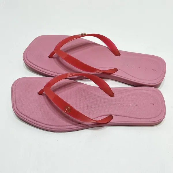 Reef Solaye Hibiscus Pink Red Flip Flop Sandals Womens 9 Beach Vacation - Image 6