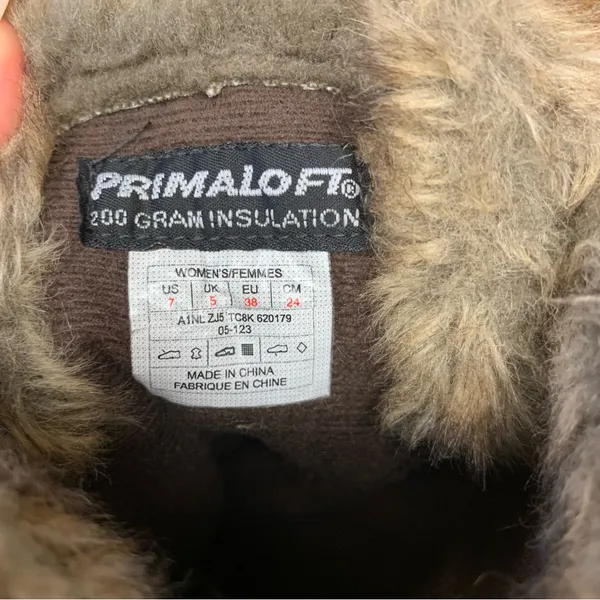 The North Face Primaloft 200 Gram Insulation Brown Lace Up Fur Boots - Size 7 - Image 6