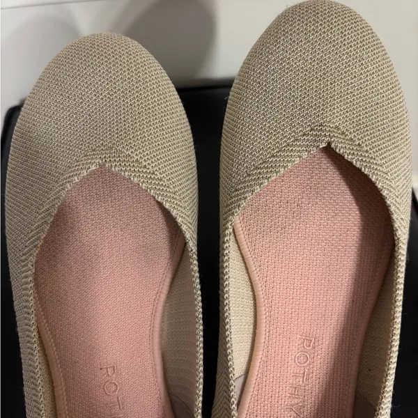Rothy's The Flat in Light Gold Metallic - Image 7