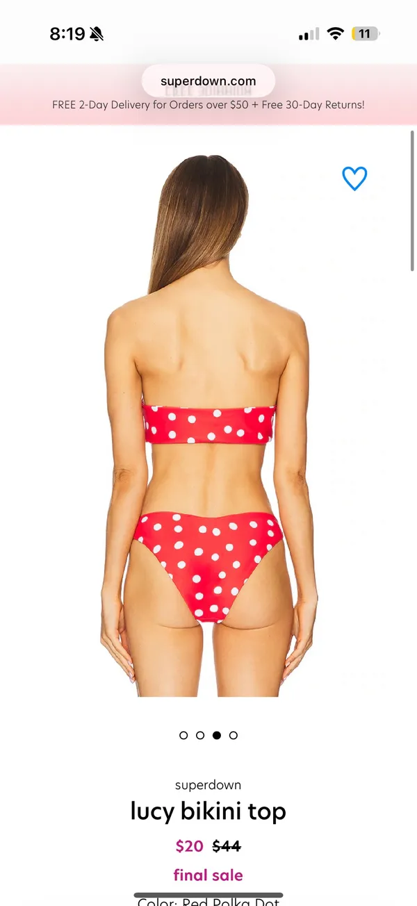 Super down polka dot bikini set - Image 2