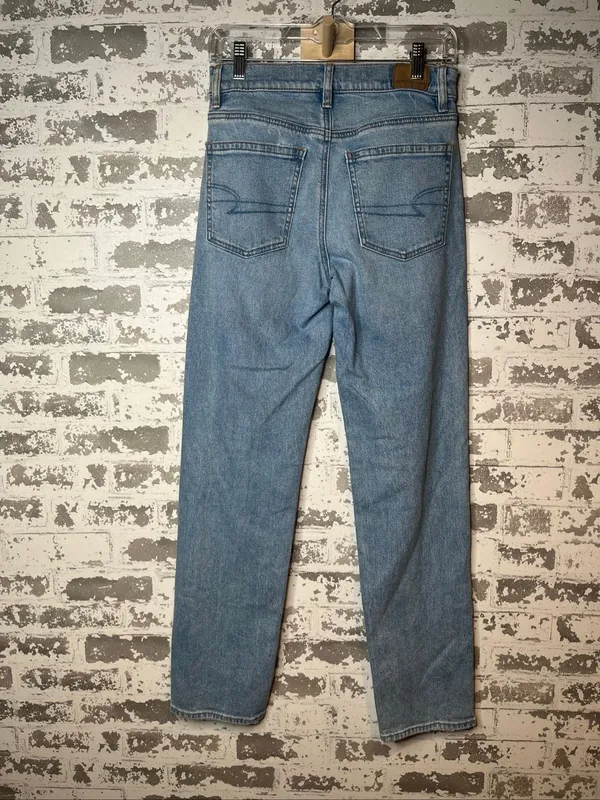 American Eagle | women super high rise straight denim jeans - Image 8
