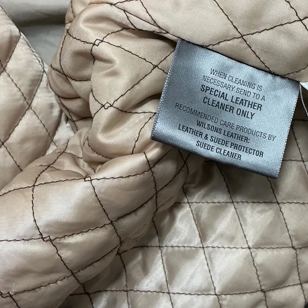Y2K Wilsons Penny Lane Suede Leather Jacket M Chocolate Brown Afghan Western VTG - Image 8