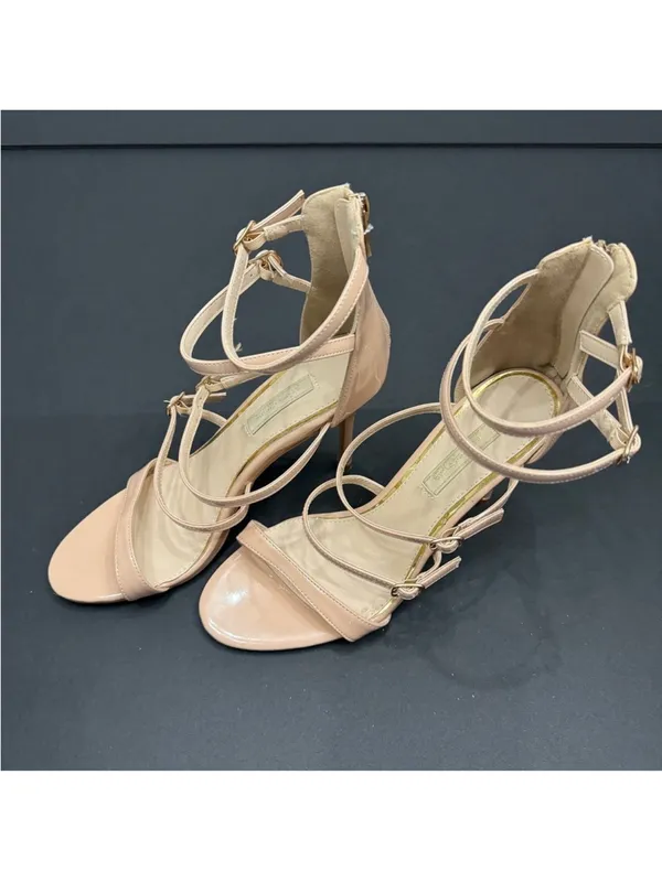 Primadonna Collection Nude Strappy Sandals Tan Size 9 - Image 2